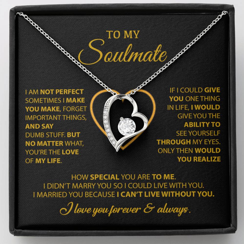 To My Soulmate Necklace, Gift For Wife From Husband, Valentines Gift For Wife 12_2_Gold