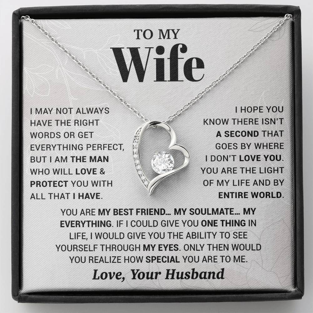To My Wife Necklace, Christmas Gifts For Women, Anniversary Gift For Wife 13_10_White