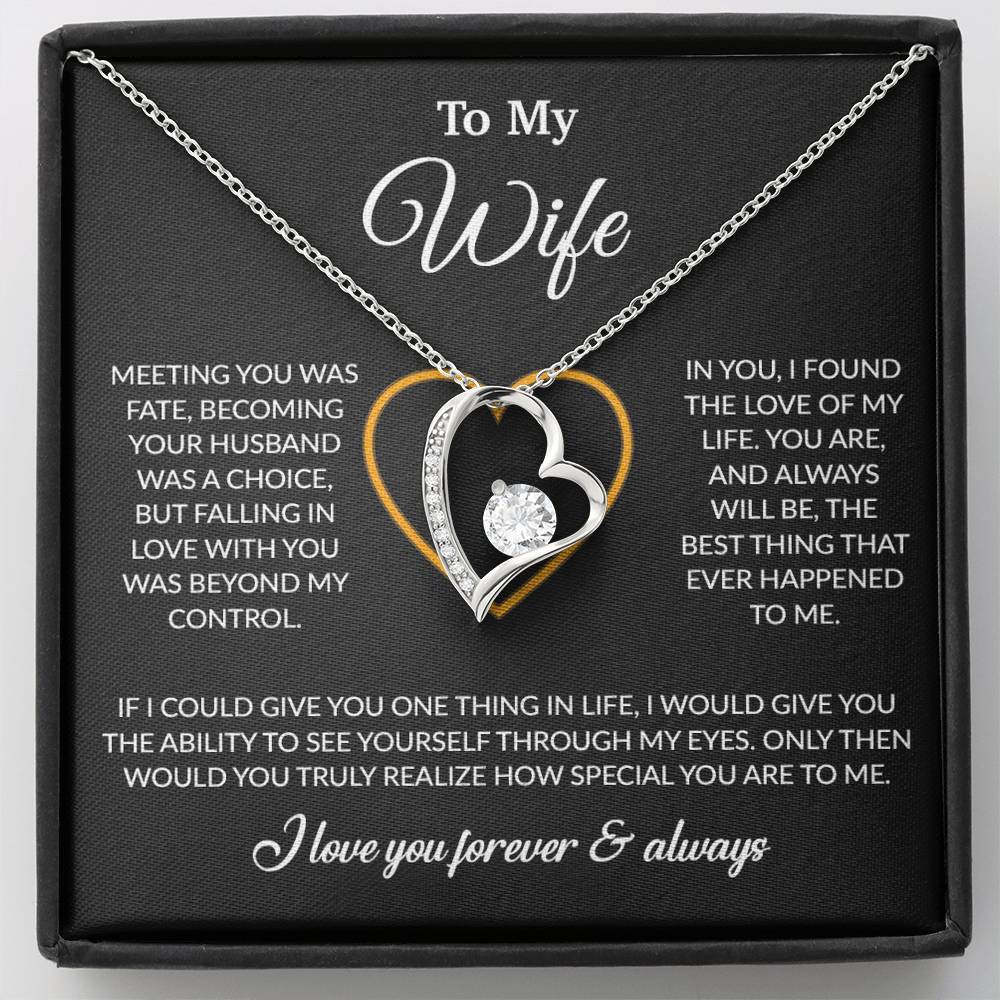 To My Wife Necklace, Gift For Wife, Anniversary Gift For Wife, Necklace For Wife 25_2_Black