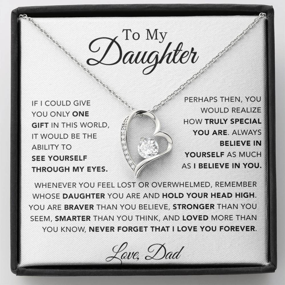 To My Daughter Necklace, Gift for Daughter from Dad, Father Daughter Necklace 28_11