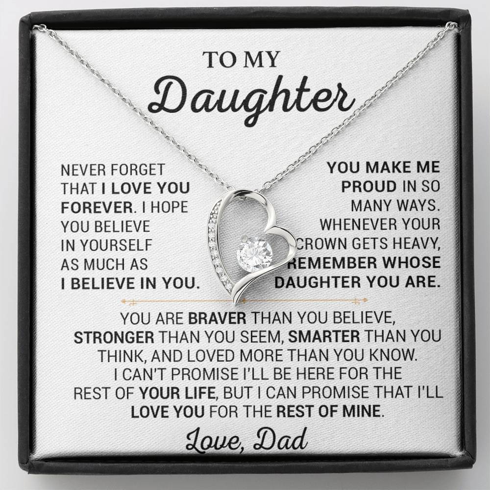 To My Daughter Necklace, Daughter Father Necklace, Daughter Gift From Dad 28_5