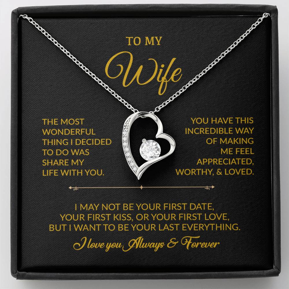 To My Wife Necklace, Gift For Wife, Anniversary Gift For Wife, Necklace For Wife
