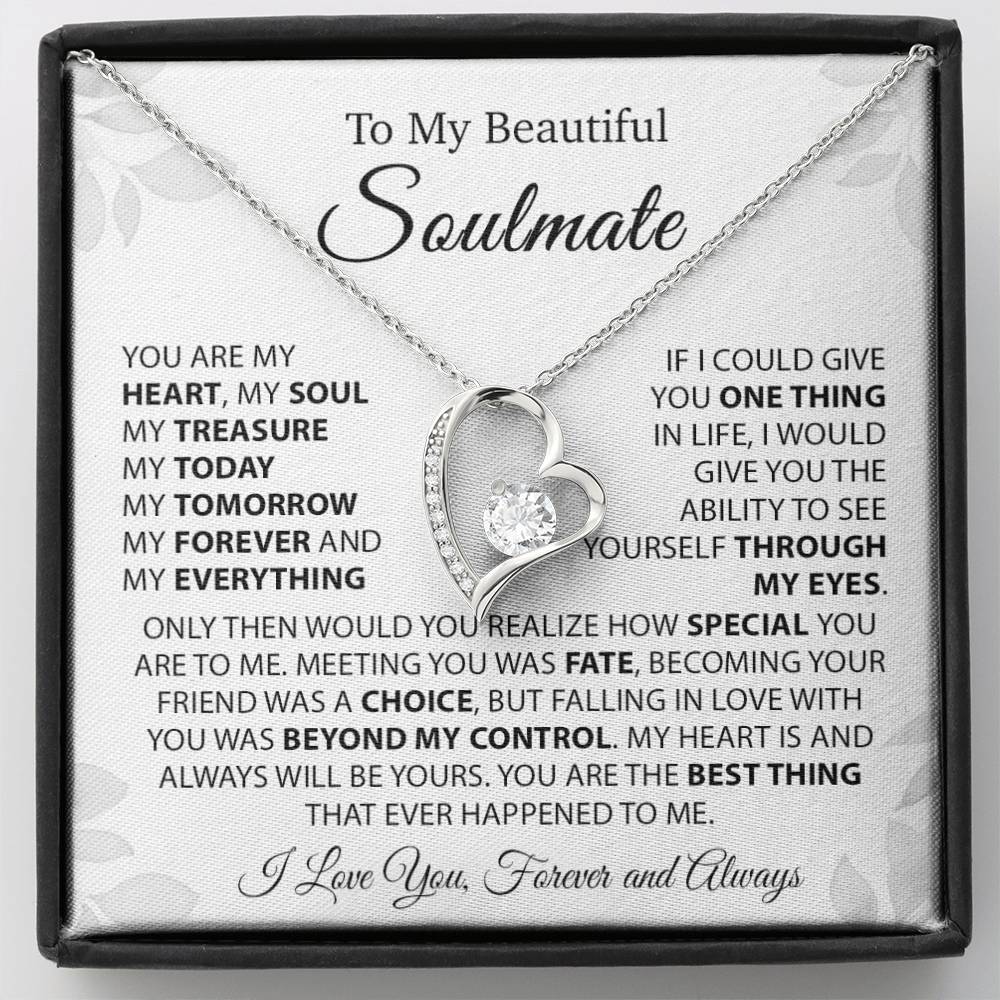 To My Soulmate Necklace, Gift For Wife, Gift For Her, Christmas Gift