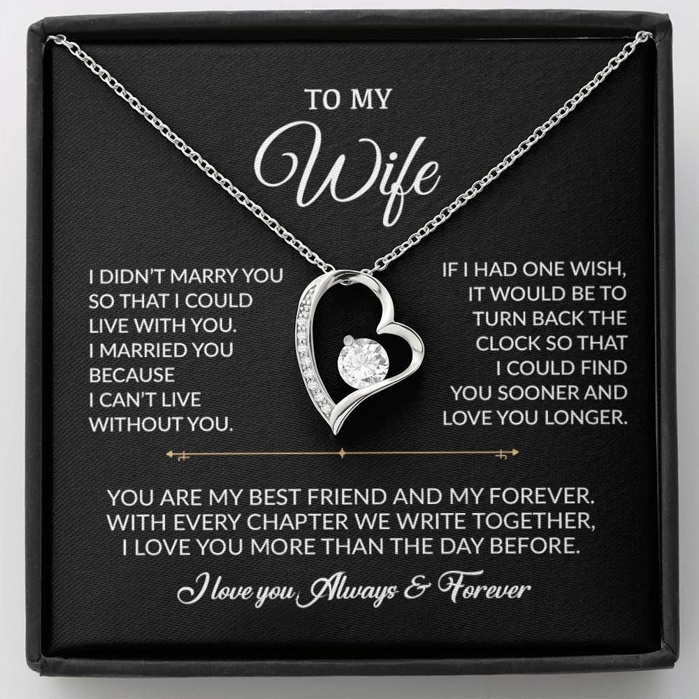 To My Wife Necklace, Gift For Wife, Anniversary Gift For Wife, Necklace For Wife