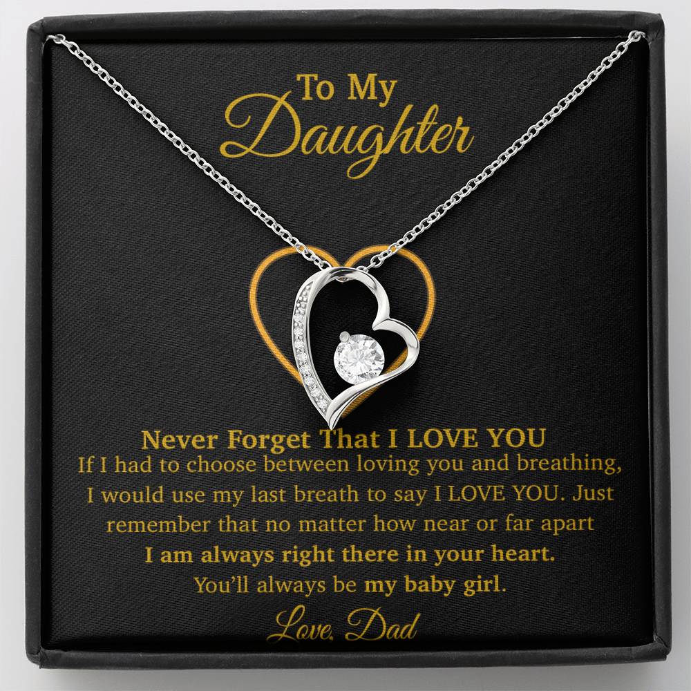 To My Daughter Necklace, Gift For Daughter From Dad, Daughter Father Necklace 8_1_Gold