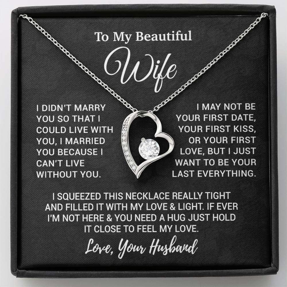 To My Wife Necklace, Christmas Gifts For Women, Anniversary Gift For Wife 23_9_Black