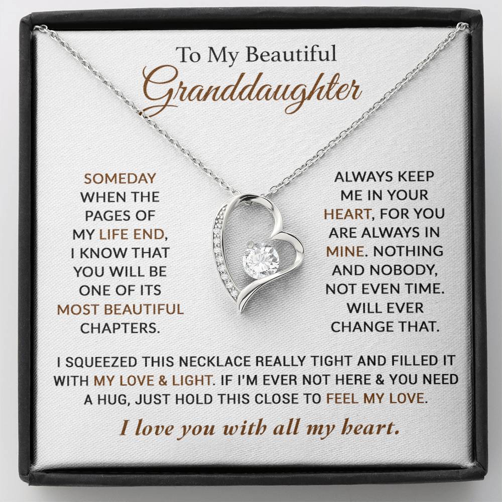 To My Granddaughter Necklace, Granddaughter Gifts From Grandma Grandmother 12_2