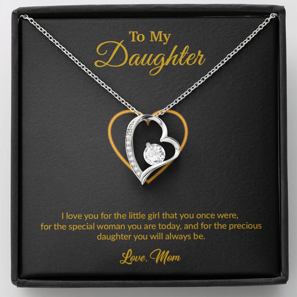 To My Daughter Necklace, Gift for Daughter from Mom, Mother Daughter Necklace 11_8_Gold