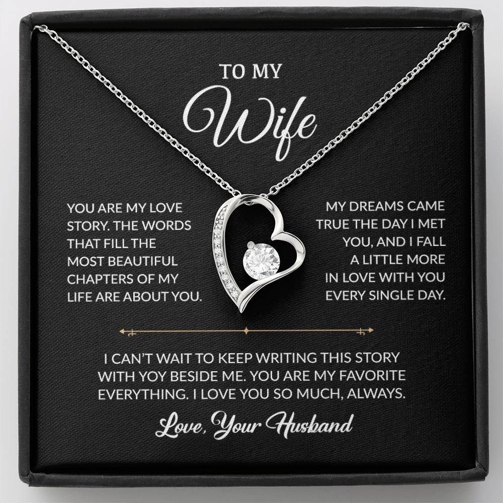 To My Wife Necklace, Gift For Wife, Anniversary Gift For Wife, Necklace For Wife