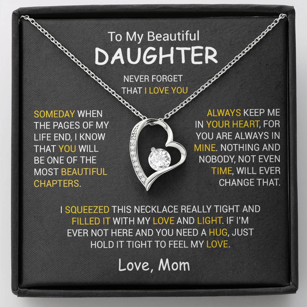 To My Daughter Necklace, Daughter Mother Necklace, Daughter Gift From Dad, Mom 6_12