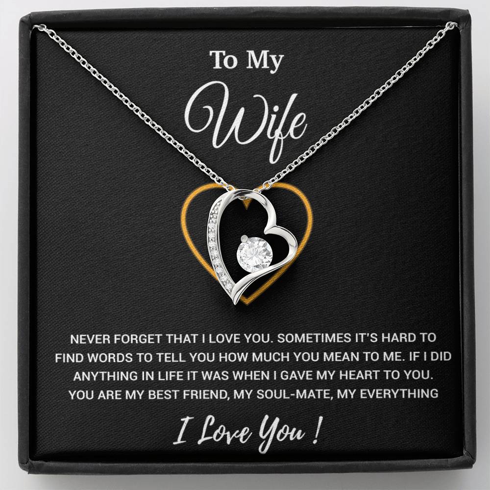 To My Wife Necklace, Christmas Gifts For Women, Anniversary Gift For Wife 2_1_Black