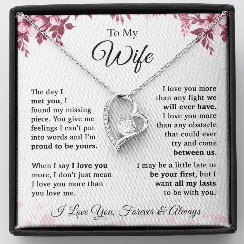 To My Wife Necklace, Gift For Wife, Wife Birthday Gift, Christmas Gift