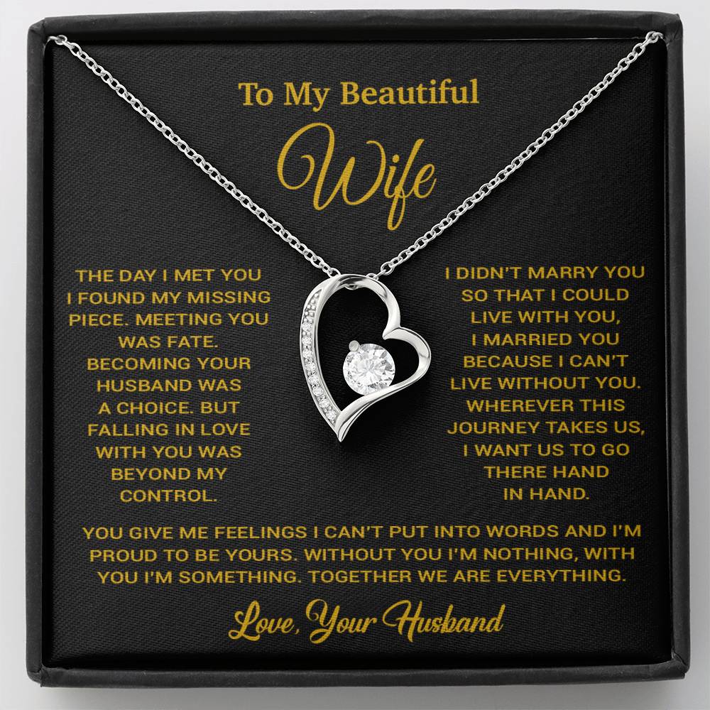 To My Wife Necklace, Vanlentines Gifts For Women, Anniversary Gift For Wife 2_2_Gold
