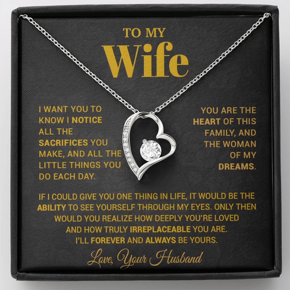 To My Wife Necklace, Christmas Gifts For Women, Anniversary Gift For Wife 6_10_Gold