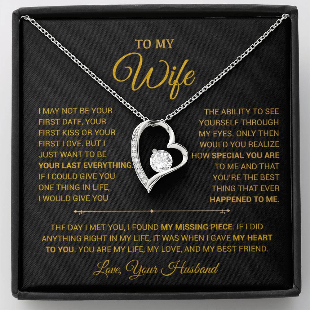 To My Wife Necklace, Gift For Wife, Anniversary Gift For Wife, Christmas Gift