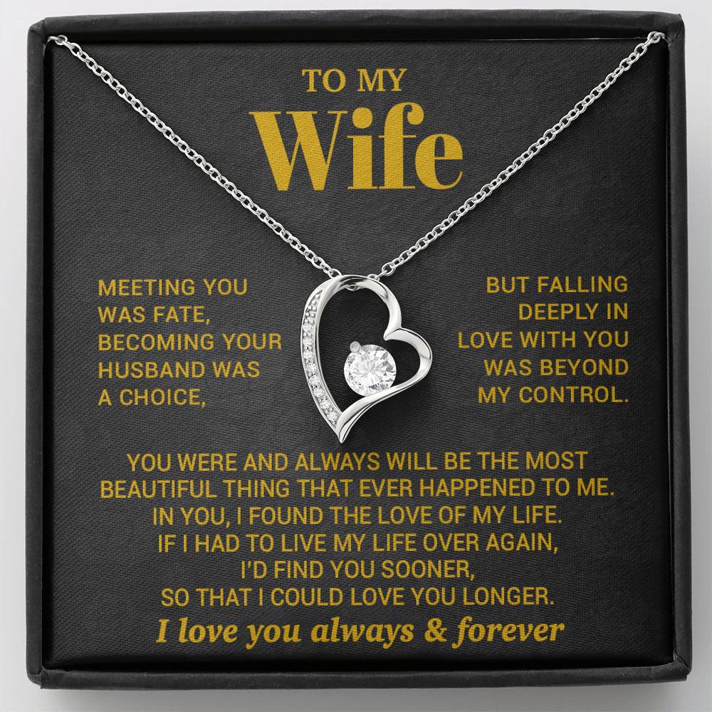 To My Wife Necklace, Christmas Gifts For Women, Anniversary Gift For Wife 7_10_Gold