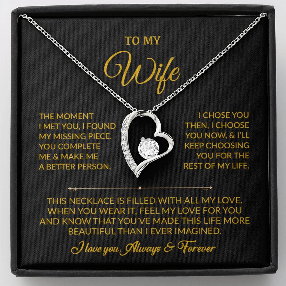 To My Wife Necklace, Gift For Wife, Anniversary Gift For Wife, Necklace For Wife