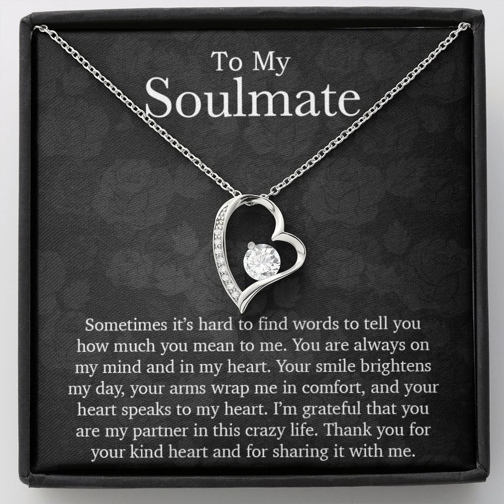 To My Soulmate Necklace, Gift for My Soulmate, Birthday Gift for Her, Wife, Anniversary Gifts