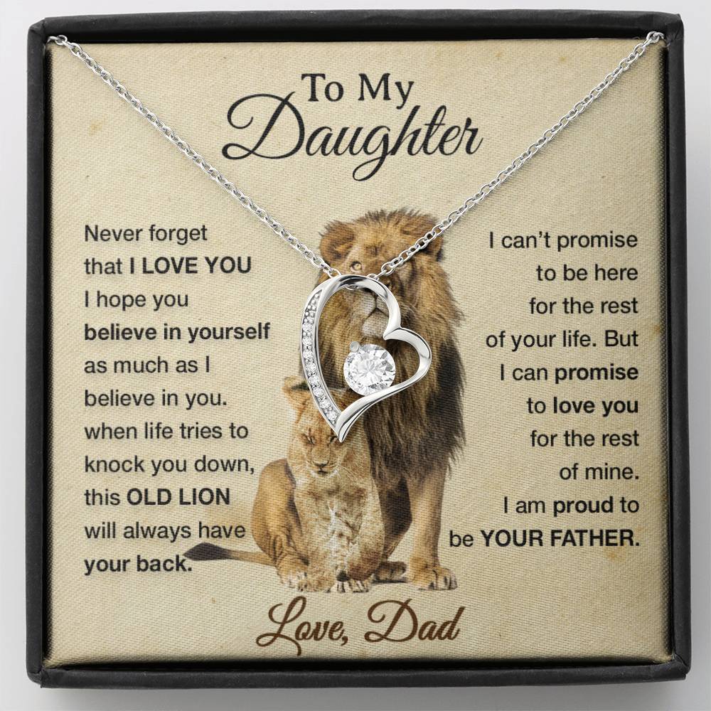 To My Daughter Necklace, Xmas Gift For Daughter From Dad, Daughter Father Lion 7_12