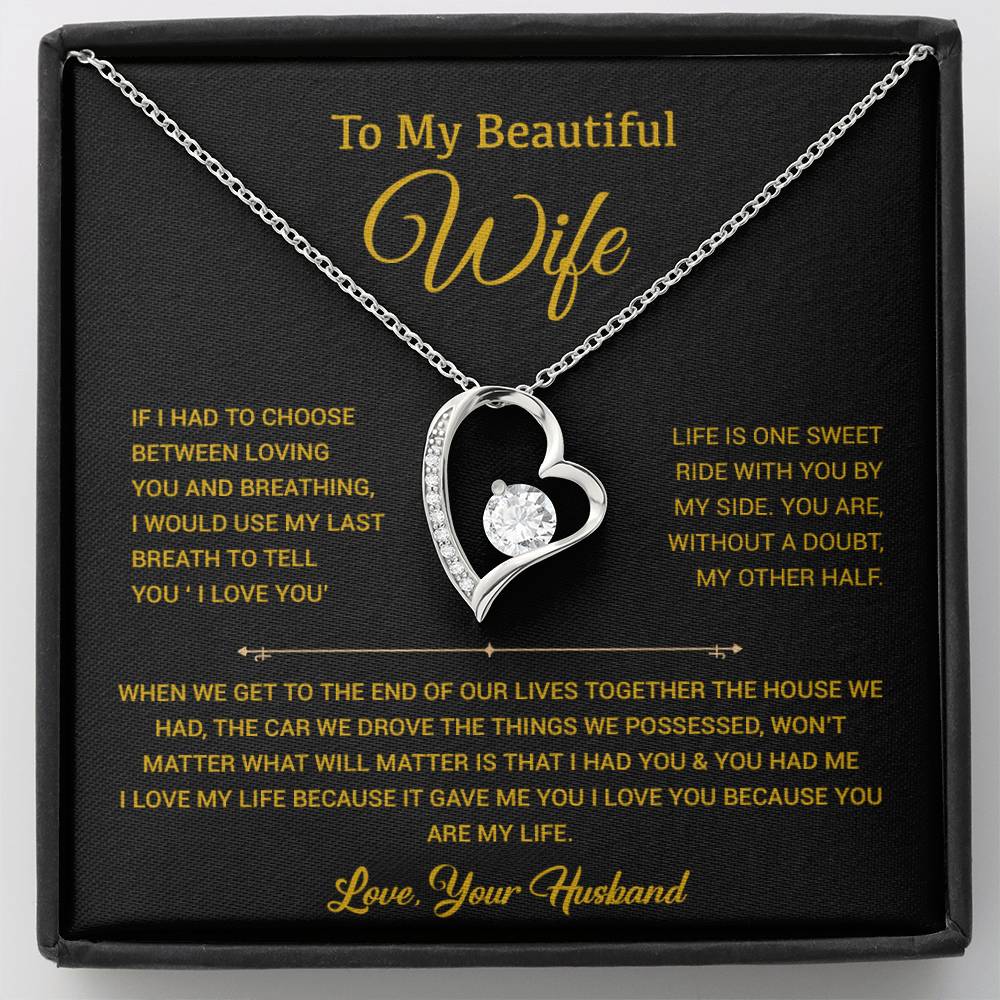 To My Wife Necklace, Gift For Wife, Anniversary Gift For Wife, Christmas Gift