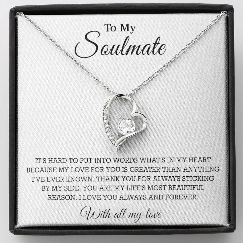 To My Soulmate Necklace, Valentine Gift For Her, Gift For Soulmate