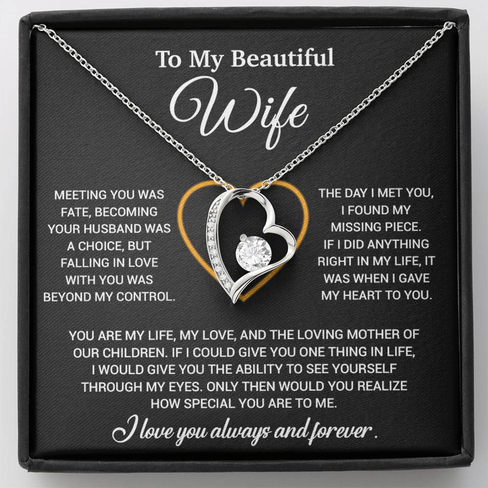 To My Wife Necklace, Christmas Gifts For Women, Anniversary Gift For Wife 10_12_Black