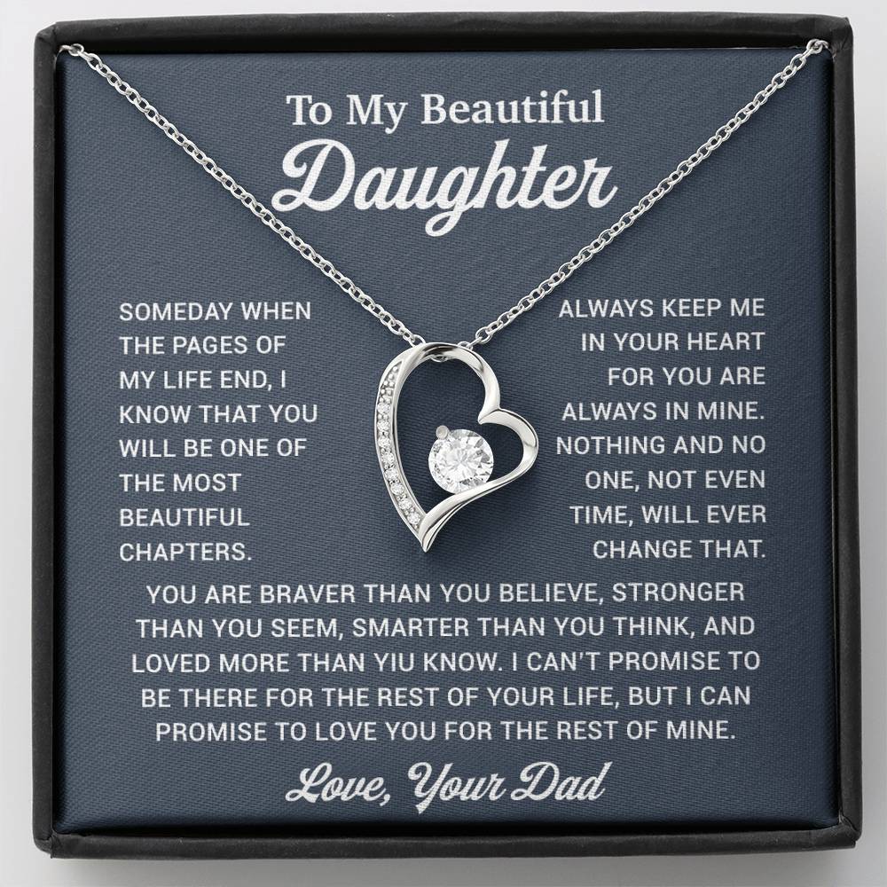 To My Daughter Necklace, Gift for Daughter from Dad, Father Daughter Necklace 9_12