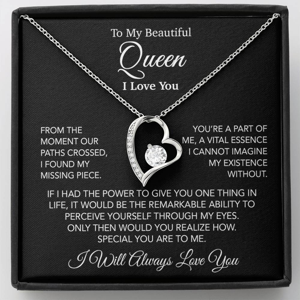 To My Queen Necklace, Anniversary Gift For Wife, Girlfriend Necklace, Birthday Gift For Wife 23_11