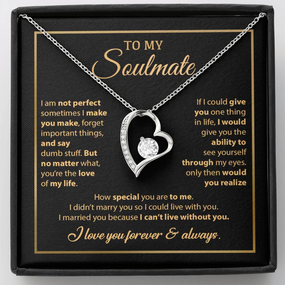 To My Soulmate Necklace, Gift For Wife From Husband, Valentines Gift For Wife 8_2_Gold