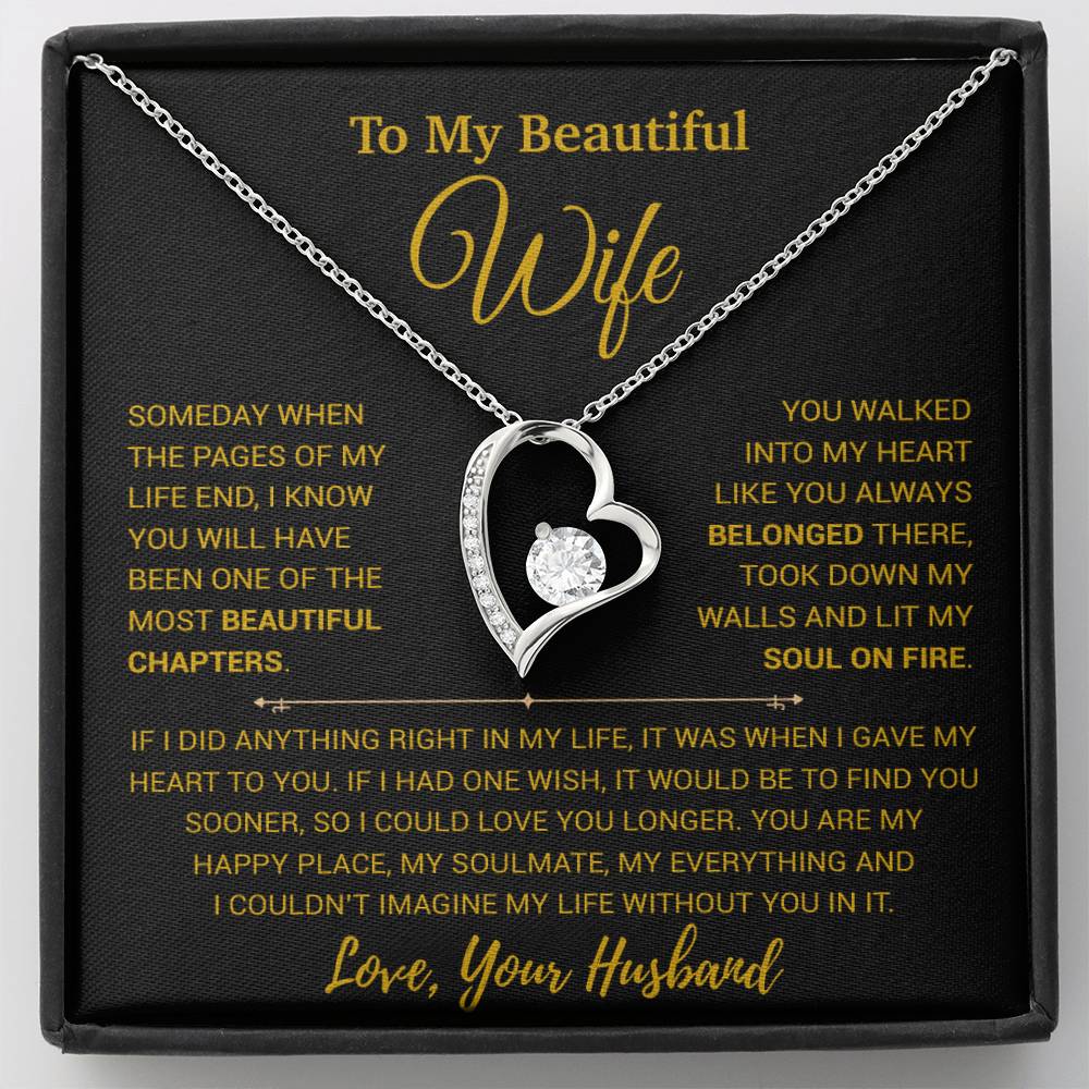 To My Wife Necklace, Vanlentines Gifts For Women, Anniversary Gift For Wife 1_1_Gold