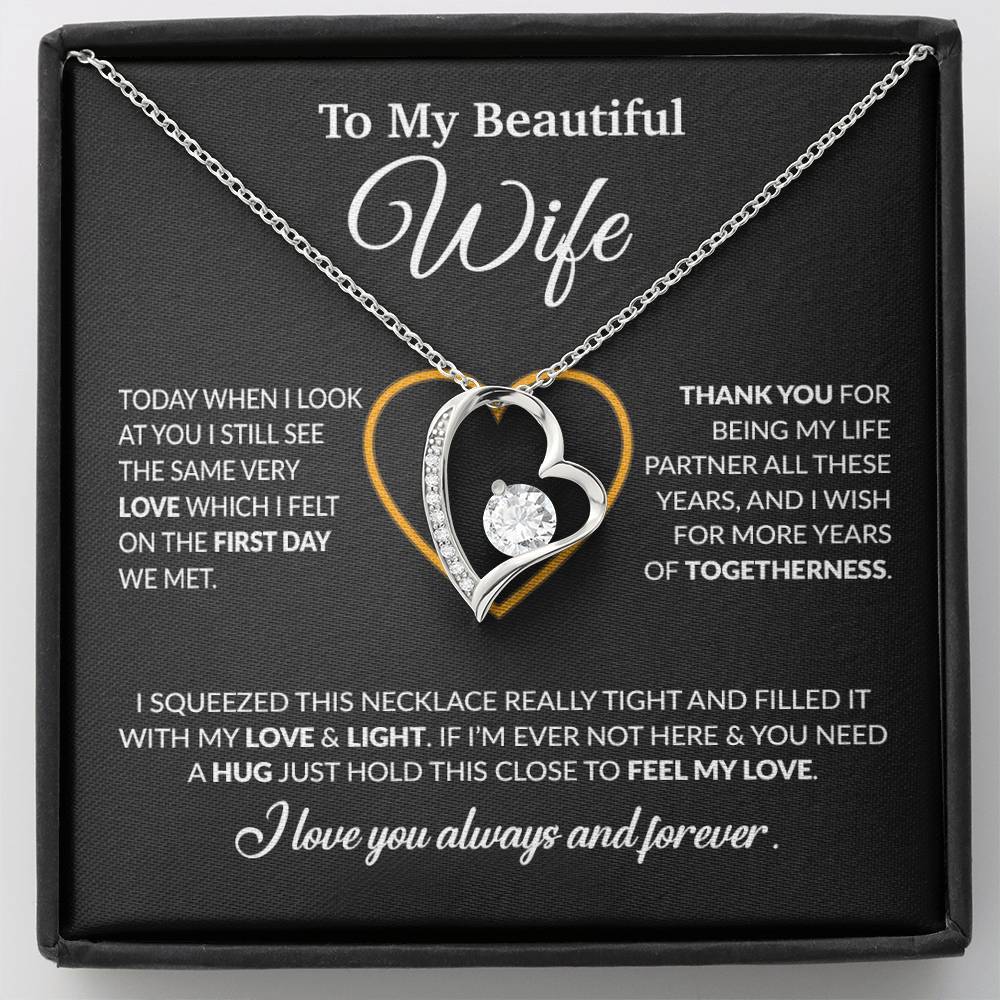 To My Wife Necklace, Christmas Gifts For Women, Anniversary Gift For Wife 9_12_Black
