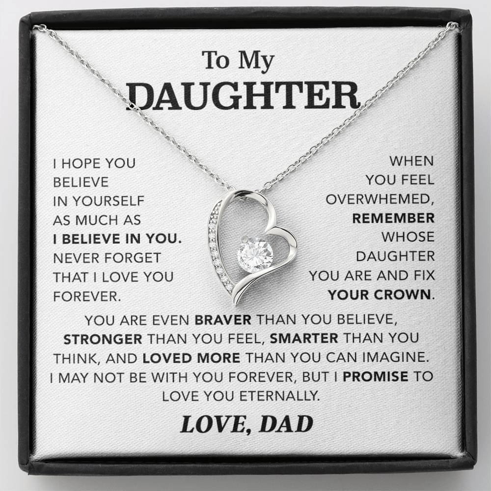 To My Daughter Necklace, Gift for Daughter from Dad, Father Daughter Necklace 4_12