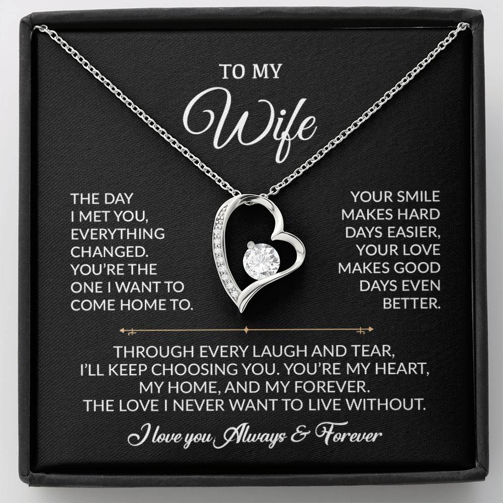 To My Wife Necklace, Gift For Wife, Anniversary Gift For Wife, Necklace For Wife