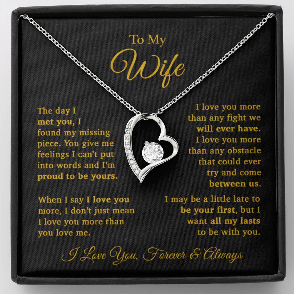 To My Wife Necklace, Gift For Wife, Wife Birthday Gift, Christmas Gift 11_9