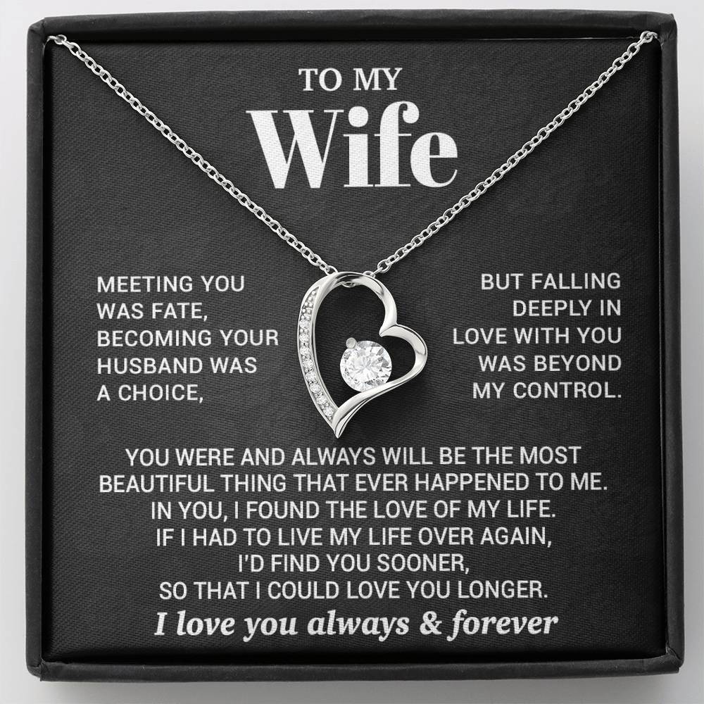 To My Wife Necklace, Christmas Gifts For Women, Anniversary Gift For Wife 7_10_Black