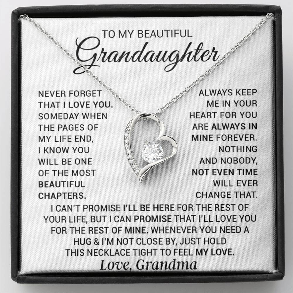 To My Granddaughter Necklace, Birthday Gift For Granddaughter, Birthday Gifts 12_8