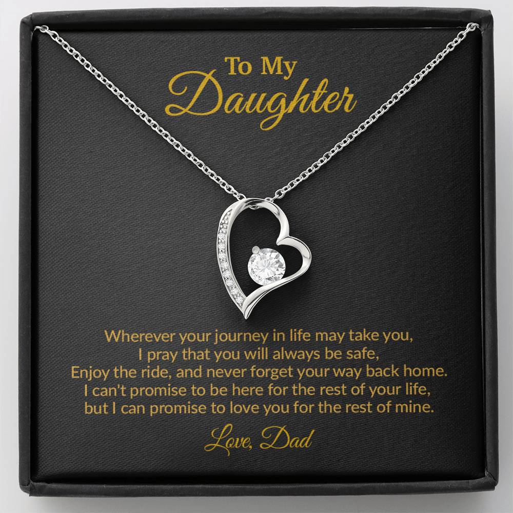 To My Daughter Necklace, Gift for Daughter from Dad, Father Daughter Necklace