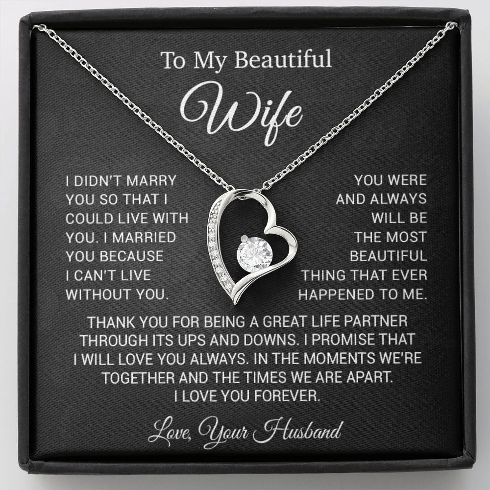 To My Wife Necklace, Anniversary Gift For Wife, Wife Birthday, Gift For Wife33