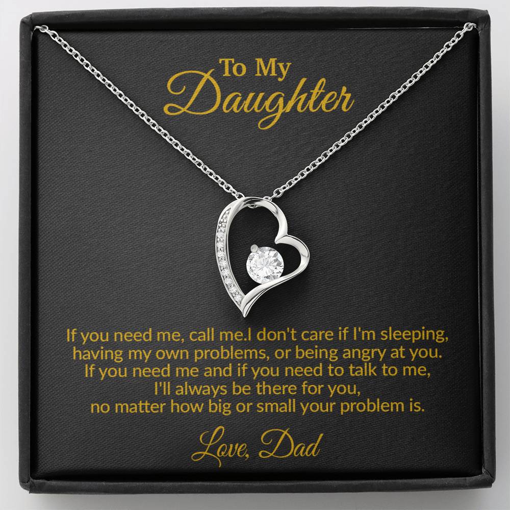 To My Daughter Necklace, Gift for Daughter from Dad, Father Daughter Necklace