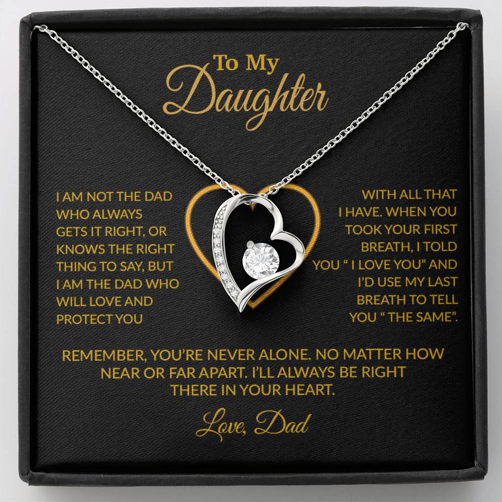 To My Daughter Necklace, Gift For Daughter From Dad, Daughter Father Necklace 14_1_Gold