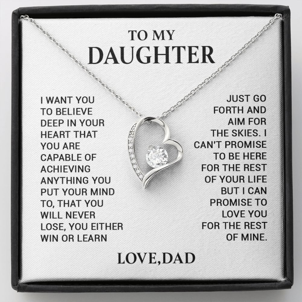 To My Daughter Necklace, Gift for Daughter from Dad, Daughter Father Necklace55