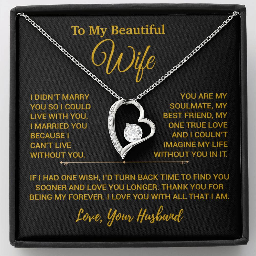 To My Wife Necklace, Christmas Gifts For Women, Anniversary Gift For Wife 22_12_Gold
