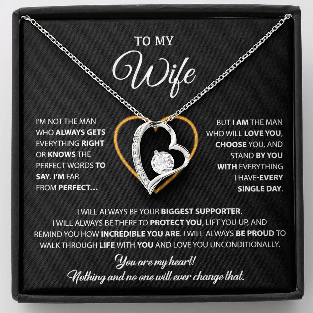 To My Wife Necklace, Gift For Wife, Anniversary Gift For Wife, Necklace For Wife 14_1_Black