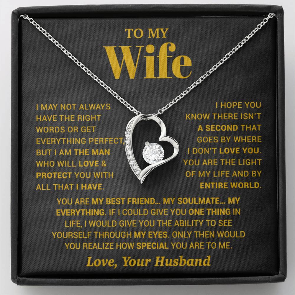 To My Wife Necklace, Christmas Gifts For Women, Anniversary Gift For Wife 13_10_Gold