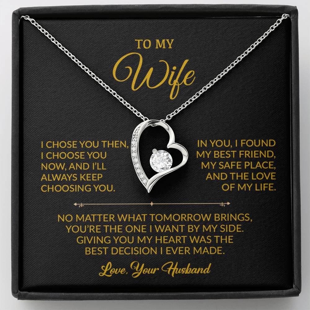 To My Wife Necklace, Gift For Wife, Anniversary Gift For Wife, Necklace For Wife