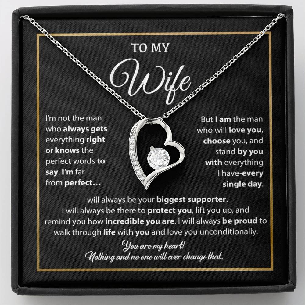 To My Wife Necklace, Gift For Wife, Anniversary Gift For Wife, Necklace For Wife 5_1_Black