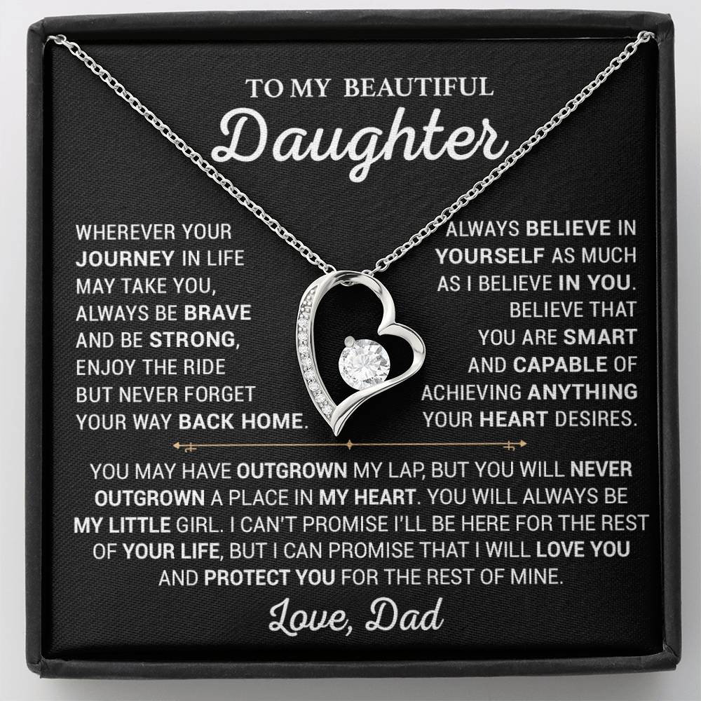 To My Daughter Necklace, Daughter Father Necklace, Daughter Gift From Dad 29_5