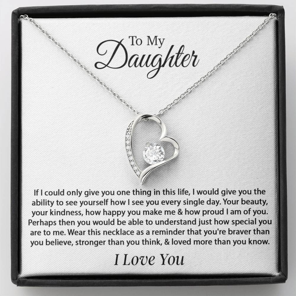 To My Daughter Necklace, Daughter Father Necklace, Daughter Xmas Gift from Dad