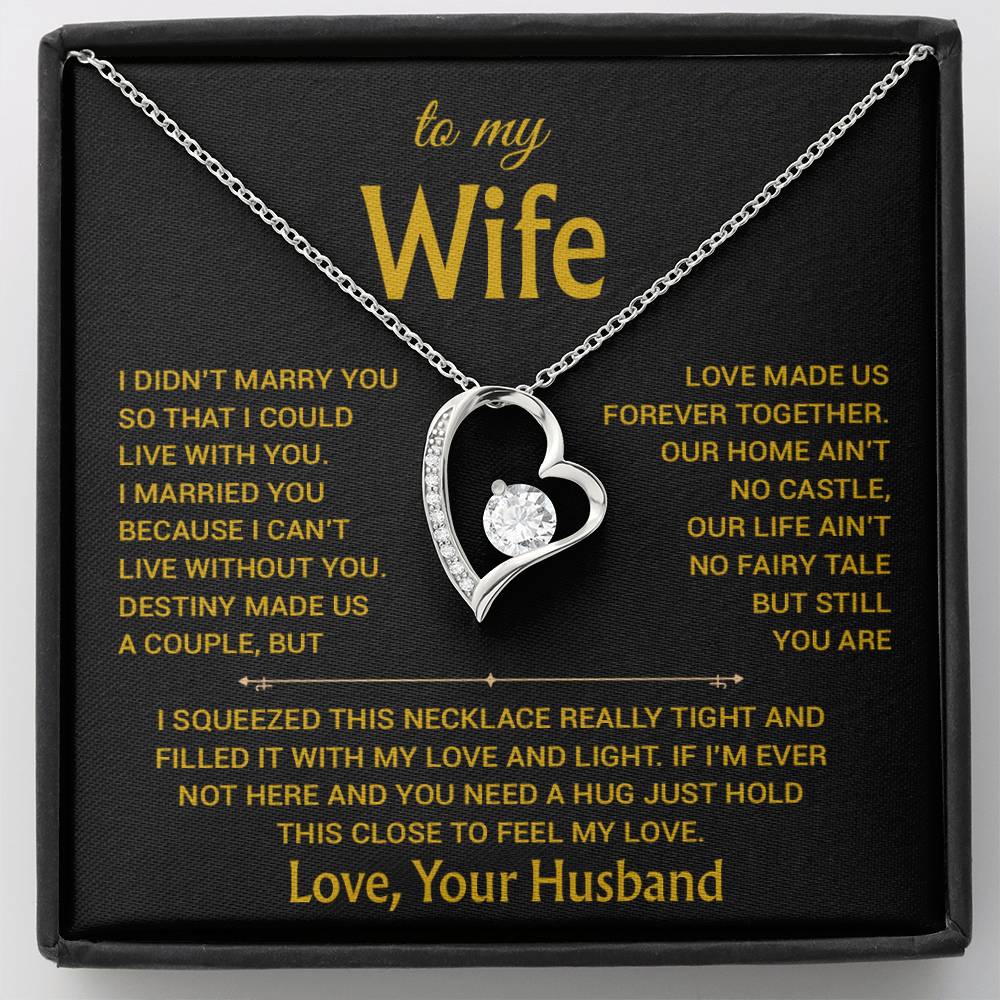 To My Wife Necklace, Christmas Gifts For Women, Anniversary Gift For Wife 17_12_Gold