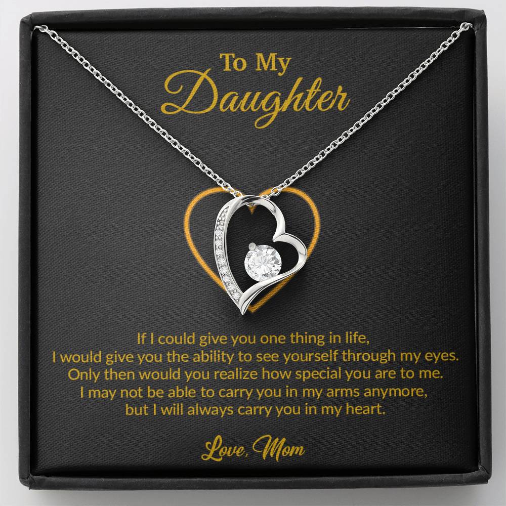 To My Daughter Necklace, Gift for Daughter from Mom, Mother Daughter Necklace